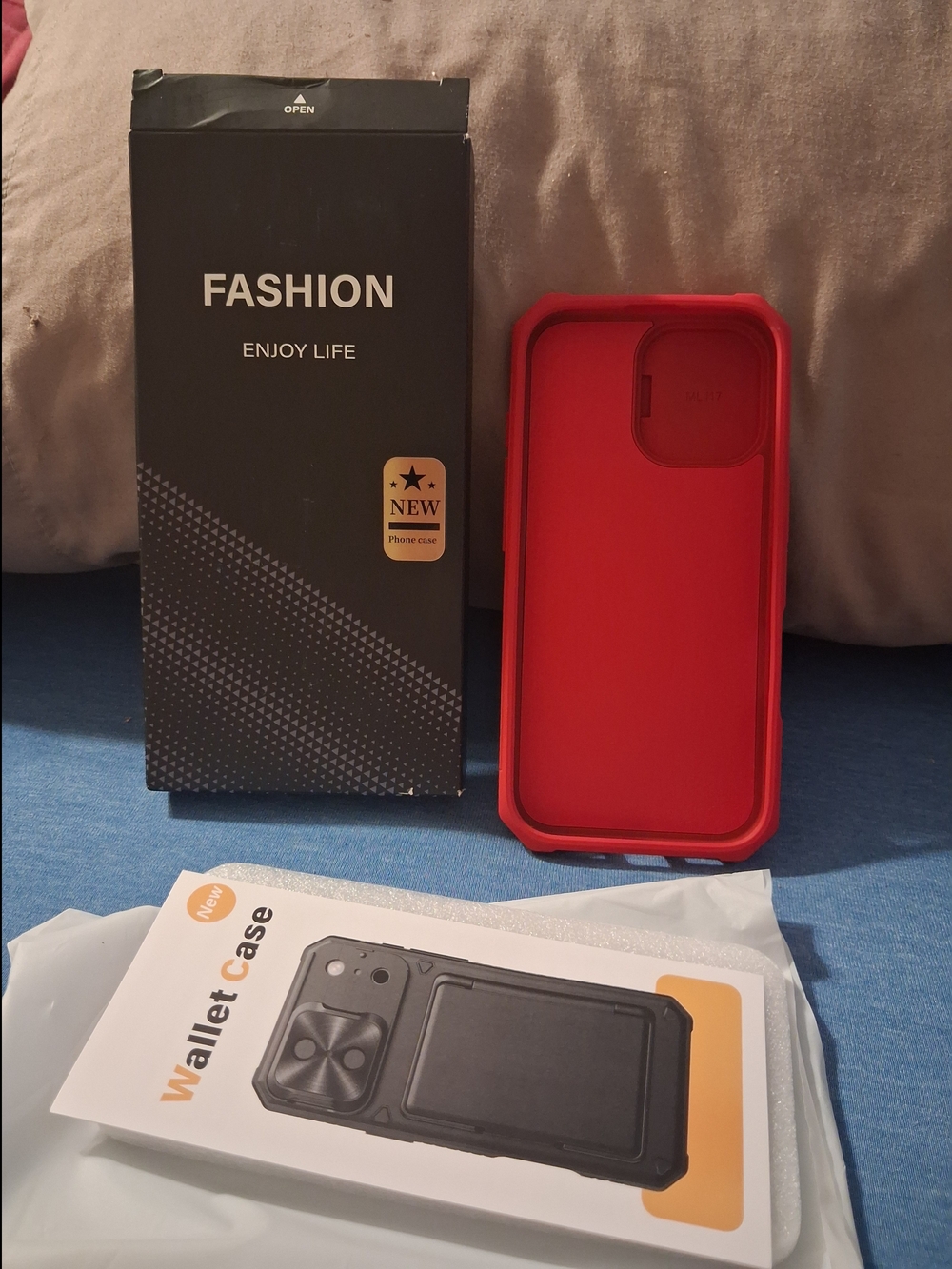 Red iPhone 17 Pro Max Compatinle Wallet Case With Sliding Camera Cover